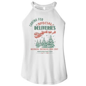 Women Caring For Special Deliveries Nicu Nurse Christmas Women's Perfect Tri Rocker Tank