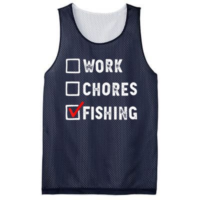 Work Chores Fishing Funny Gift Tee Mesh Reversible Basketball Jersey Tank