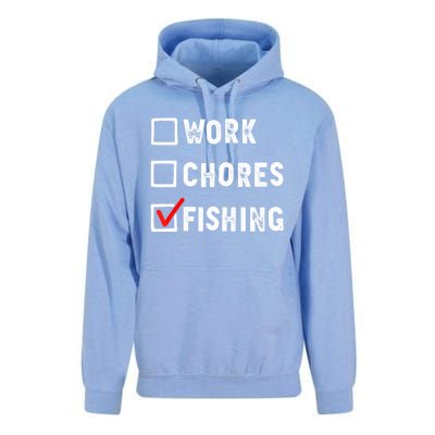 Work Chores Fishing Funny Gift Tee Unisex Surf Hoodie