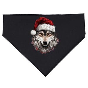 Wolf Christmas Funny Xmas Gift Animal Lovers USA-Made Doggie Bandana