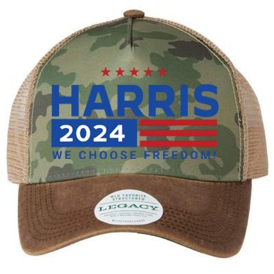 We Choose Freedom Vote Kamala Harris For President 2024 Legacy Tie Dye Trucker Hat