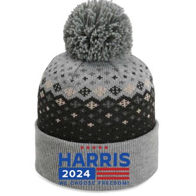 We Choose Freedom Vote Kamala Harris For President 2024 The Baniff Cuffed Pom Beanie