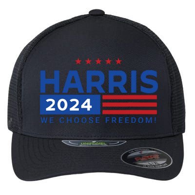 We Choose Freedom Vote Kamala Harris For President 2024 Flexfit Unipanel Trucker Cap