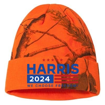 We Choose Freedom Vote Kamala Harris For President 2024 Kati Licensed 12" Camo Beanie