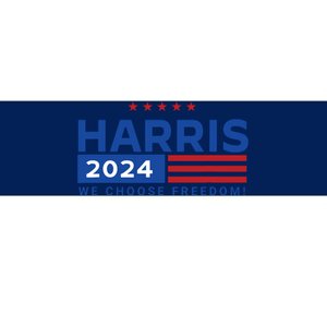 We Choose Freedom Vote Kamala Harris For President 2024 Bumper Sticker