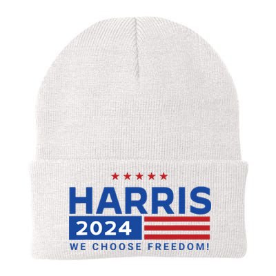 We Choose Freedom Vote Kamala Harris For President 2024 Knit Cap Winter Beanie