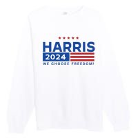 We Choose Freedom Vote Kamala Harris For President 2024 Premium Crewneck Sweatshirt