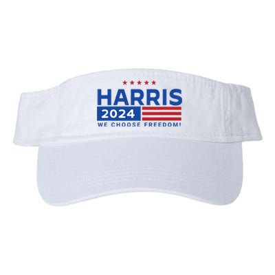 We Choose Freedom Vote Kamala Harris For President 2024 Valucap Bio-Washed Visor