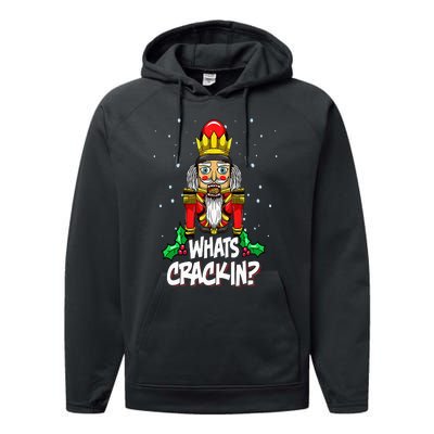 Whats Crackin Funny Christmas Nutcracker Pajama Family Xmas Performance Fleece Hoodie