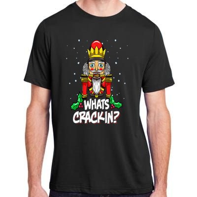 Whats Crackin Funny Christmas Nutcracker Pajama Family Xmas Adult ChromaSoft Performance T-Shirt