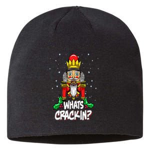 Whats Crackin Funny Christmas Nutcracker Pajama Family Xmas Sustainable Beanie