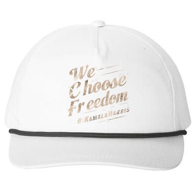 We Choose Freedom Kamalaharris 2024 Snapback Five-Panel Rope Hat