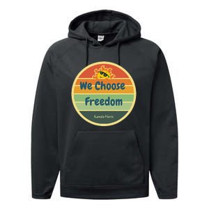 We Choose Freedom. Laughing All The Way To Potus Smiling Sun Performance Fleece Hoodie