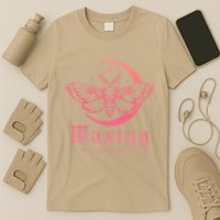 Waxing Crescent Funny Butterfly Design T-Shirt
