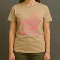 Waxing Crescent Funny Butterfly Design T-Shirt