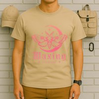 Waxing Crescent Funny Butterfly Design T-Shirt