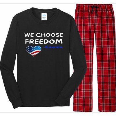 We Choose Freedom Kamala Harris Long Sleeve Pajama Set