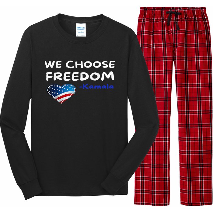 We Choose Freedom Kamala Harris Long Sleeve Pajama Set