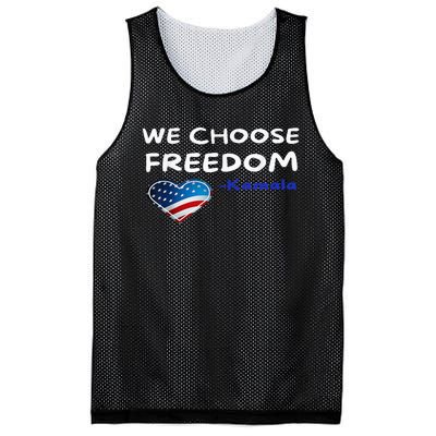 We Choose Freedom Kamala Harris Mesh Reversible Basketball Jersey Tank