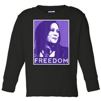 We Choose Freedom Kamala Harris 2024 For President Election Toddler Long Sleeve Shirt