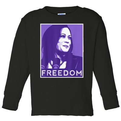 We Choose Freedom Kamala Harris 2024 For President Election Toddler Long Sleeve Shirt