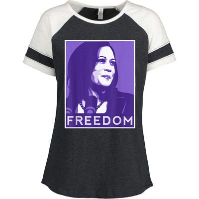 We Choose Freedom Kamala Harris 2024 For President Election Enza Ladies Jersey Colorblock Tee