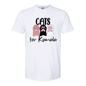 Women Cats For Kamala Funny Political Gift Softstyle CVC T-Shirt