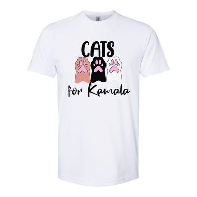 Women Cats For Kamala Funny Political Gift Softstyle® CVC T-Shirt