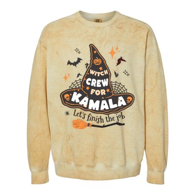 Witch Crew For Harris Halloween Kamala 2024 Colorblast Crewneck Sweatshirt