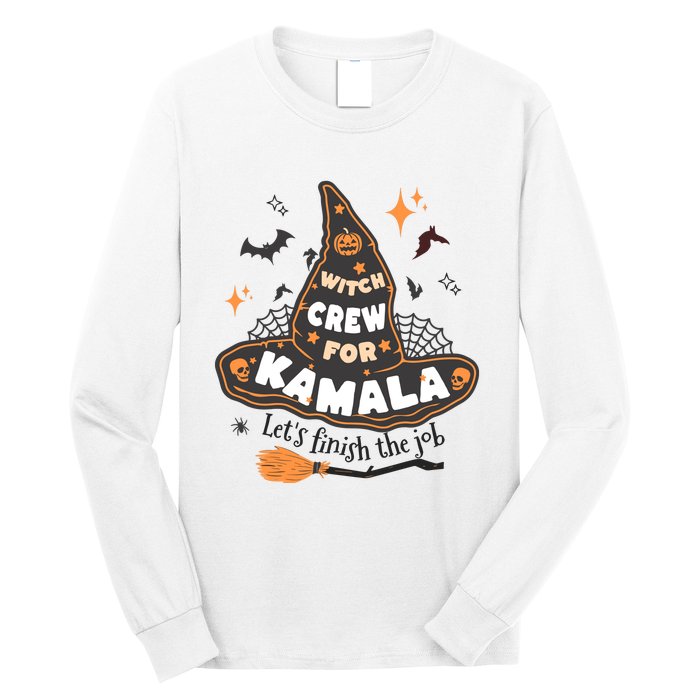 Witch Crew For Harris Halloween Kamala 2024 Long Sleeve Shirt