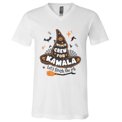 Witch Crew For Harris Halloween Kamala 2024 V-Neck T-Shirt