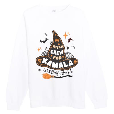 Witch Crew For Harris Halloween Kamala 2024 Premium Crewneck Sweatshirt