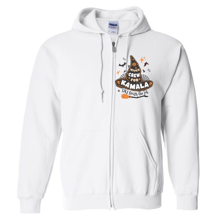 Witch Crew For Harris Halloween Kamala 2024 Full Zip Hoodie