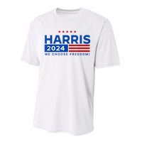 We Choose Freedom Vote Kamala Harris For President 2024 Performance Sprint T-Shirt