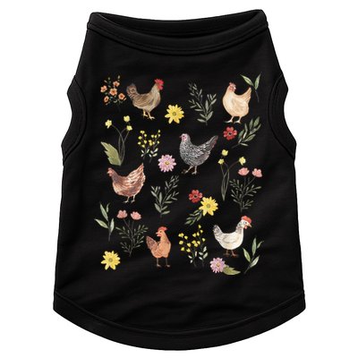 Wildflower Chicken Floral Chicken Lover Cute Farmer Flowers Doggie Tank