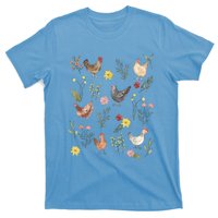 Wildflower Chicken Floral Chicken Lover Cute Farmer Flowers T-Shirt