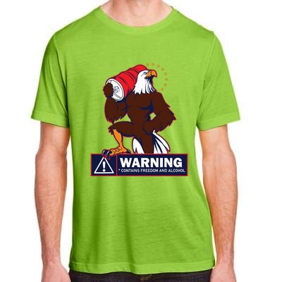 Warning Contains Freedom And Alcohol Adult ChromaSoft Performance T-Shirt