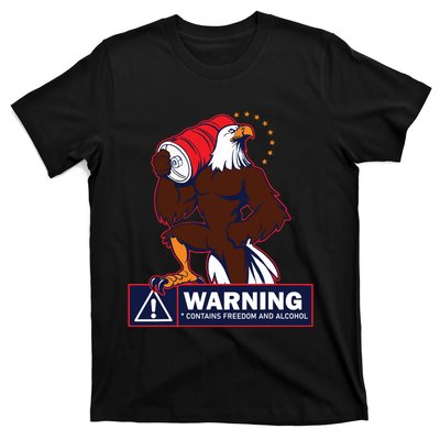 Warning Contains Freedom And Alcohol T-Shirt