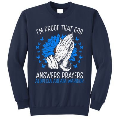 Warrior Christian Faith God Alopecia Areata Awareness Ribbon Sweatshirt