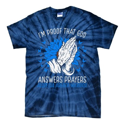 Warrior Christian Faith God Alopecia Areata Awareness Ribbon Tie-Dye T-Shirt