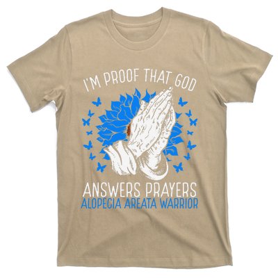 Warrior Christian Faith God Alopecia Areata Awareness Ribbon T-Shirt