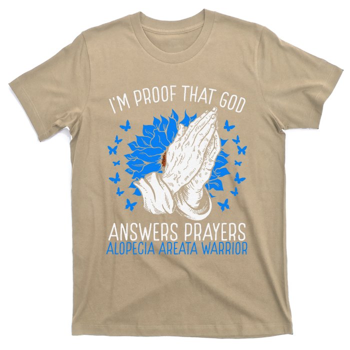 Warrior Christian Faith God Alopecia Areata Awareness Ribbon T-Shirt