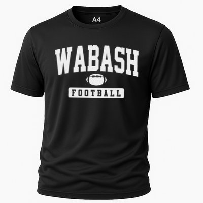 Wabash College Football Arch Vintage Design Cooling Performance Crew T-Shirt