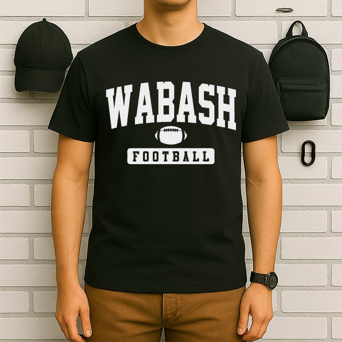 Wabash College Football Arch Vintage Design T-Shirt