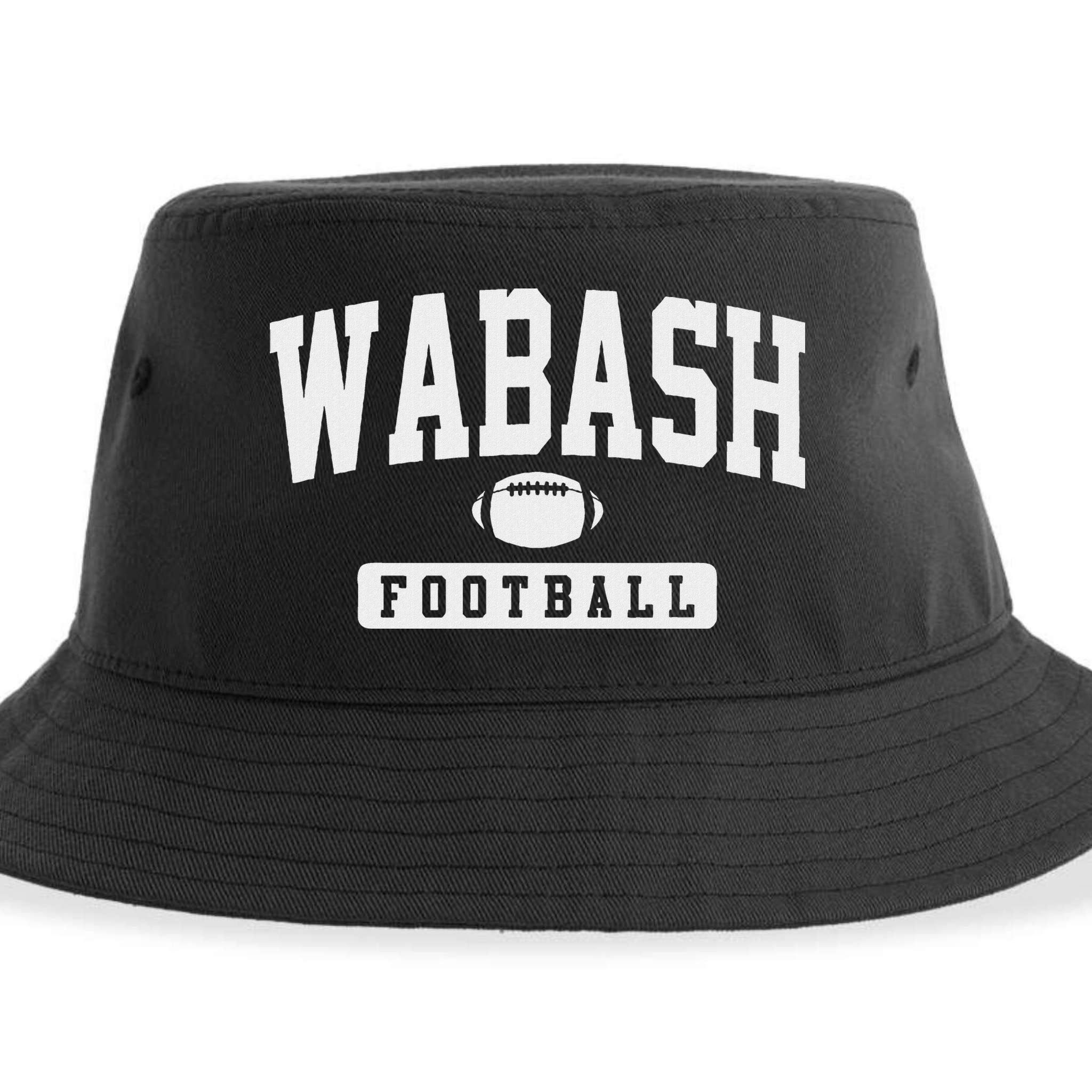 Wabash College Football Arch Vintage Design Sustainable Bucket Hat