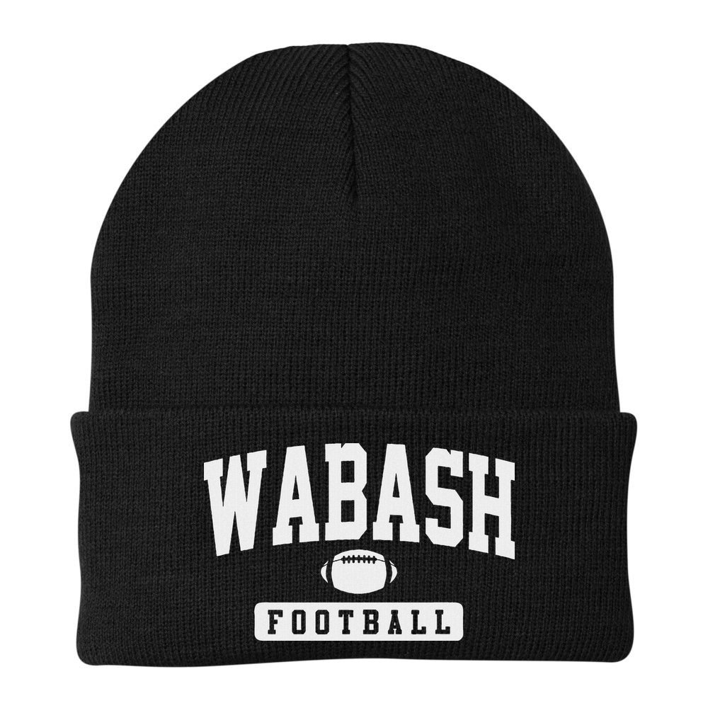 Wabash College Football Arch Vintage Design Beanie