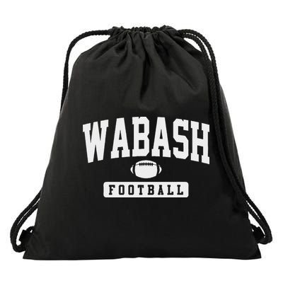 Wabash College Football Arch Vintage Design Drawstring Bag
