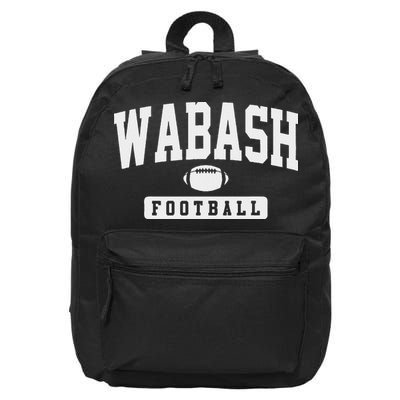 Wabash College Football Arch Vintage Design 16 in Basic Backpack