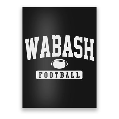 Wabash College Football Arch Vintage Design Poster
