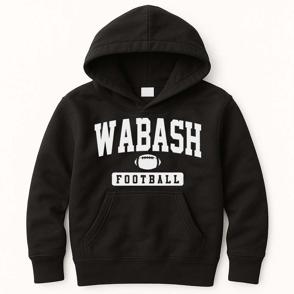 Wabash College Football Arch Vintage Design Kids Hoodie